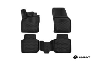Коврик салона SKODA Kodiaq (17-) 3D полиуретан черный (4 предм.) ELEMENT