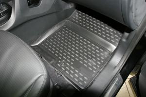 Коврик салона HYUNDAI Santa Fe (12-) полиуретан черный (4 предм.) ELEMENT