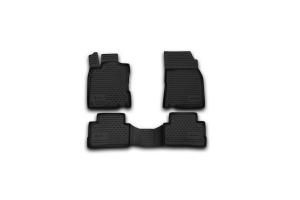 Коврик салона NISSAN Qashqai (14-), сборка Великобритания полиуретан черный (4 предм.) ELEMENT