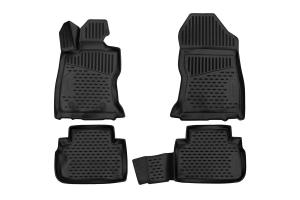 Коврик салона SUBARU Forester (18-) кросс, 3D полиуретан черный (4 предм.) ELEMENT