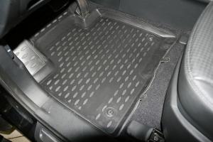 Коврик салона HYUNDAI Santa Fe (12-) полиуретан черный (4 предм.) ELEMENT