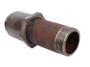 Сгон стальной 1-1/2 Ду40 150мм муфта и контргайка