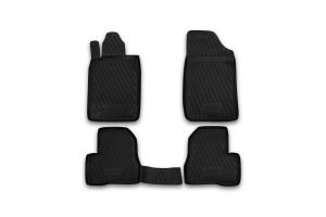 Коврик салона PEUGEOT 206 (98-) полиуретан черный (4 предм.) ELEMENT