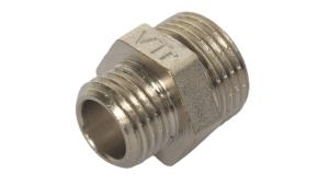 Ниппель-переходник с 3/8 на 1/4 никель VALTEC