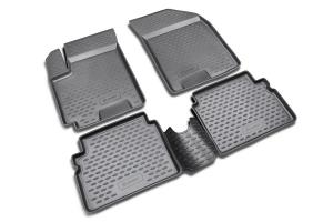 Коврик салона CHEVROLET Aveo (04-12) полиуретан черный (4 предм.) ELEMENT