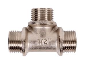 Тройник никель 1/2 нар-нар-нар. VALTEC