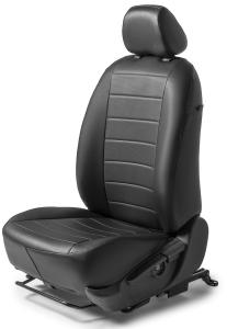 Авточехлы Chevrolet Cruze I седан, хэтчбек, универсал 2009-2015, эко-кожа, черные RIVAL