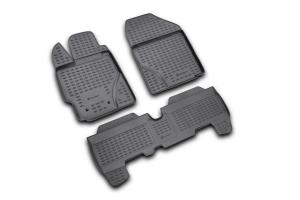 Коврик салона TOYOTA Yaris (06-10) полиуретан черный (3 предм.) ELEMENT