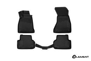 Коврик салона AUDI A5 (16-), 4WD, (Европа) 3D полиуретан черный (4 предм.) ELEMENT