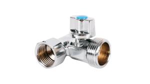 Кран для стиральной машины 1/2х3/4х1/2 проходной VALTEC