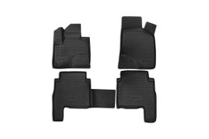 Коврик салона HYUNDAI Santa Fe (10-12) 3D полиуретан черный (4 предм.) ELEMENT