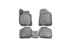 Коврик салона KIA Cerato (13-18) 3D полиуретан черный (4 предм.) ELEMENT