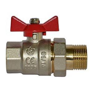 Кран 1/2 шаровой 322 со сгоном вн-нар бабочка TST