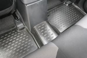 Коврик салона MITSUBISHI L200 (15-), Бюджетная комплектация 3D полиуретан черный (4 предм.) ELEMENT