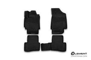 Коврик салона HYUNDAI Creta (16-) 3D полиуретан черный (4 предм.) ELEMENT