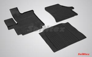 Коврик салона CITROEN Jumper (07-), PEUGEOT Boxer (07-) резина, сетка (3 предм.) SEINTEX