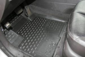 Коврик салона HYUNDAI Santa Fe (10-12) 3D полиуретан черный (4 предм.) ELEMENT