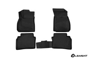 Коврик салона OPEL Insignia (17-), sedan, (Европа) 3D полиуретан черный (4 предм.) ELEMENT