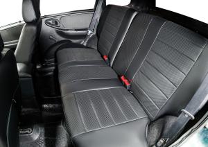 Авточехлы Chevrolet Niva 2002-2013, эко-кожа, черные RIVAL