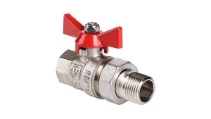 Кран 1/2 шаровой BASE c полусгоном вн-нар бабочка VALTEC