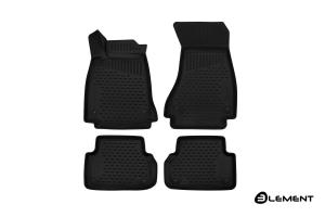 Коврик салона AUDI A4 (16-), седан/Avant/Allroad 3D полиуретан черный (4 предм.) ELEMENT