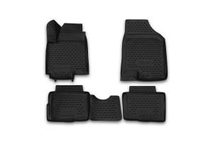 Коврик салона KIA Soul (I) (08-14) 3D полиуретан черный (4 предм.) ELEMENT