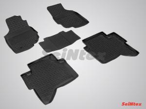 Коврик салона TOYOTA Hilux (12-15) резина высокий борт (5 предм.) SEINTEX