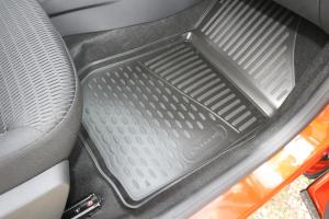 Коврик салона RENAULT Kaptur (16-) 3D полиуретан черный (4 предм.) ELEMENT