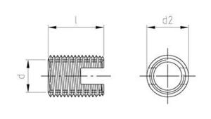 Набор резьбовых футорок M12x1.75xM16x2.0 L-30мм 5шт ANROKEY