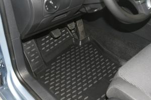 Коврик салона VW Golf VI (09-) 3D полиуретан черный (4 предм.) ELEMENT