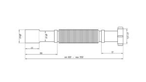 Гибкая гофра 1-1/4х32/40мм удлиненная АНИ ПЛАСТ