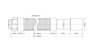 Гибкая гофра 1-1/2х40/50мм MCALPINE