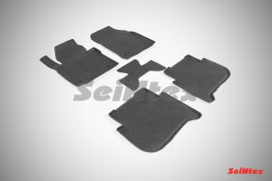 Коврик салона VOLKSWAGEN Touran II (10-) резина высокий борт (5 предм.) SEINTEX