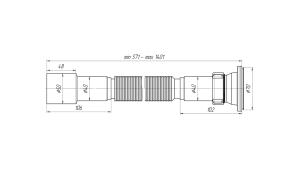 Гибкая гофра 1-1/2х40/50мм удлиненная АНИ ПЛАСТ