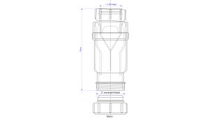 Сифон 1-1/2х50мм компактный сухой McALPINE