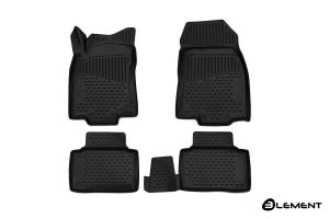 Коврик салона RENAULT Koleos (17-) 3D полиуретан черный (4 предм.) ELEMENT