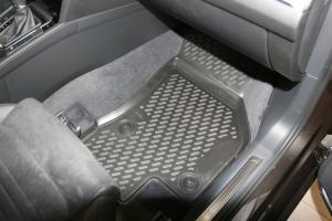 Коврик салона VOLKSWAGEN Passat B8, Сед/ Ун (15-) 3D полиуретан черный (4 предм.) ELEMENT