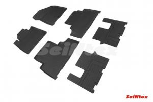 Коврик салона HYUNDAI Santa Fe IV (18-) резина высокий борт (6 предм.) SEINTEX